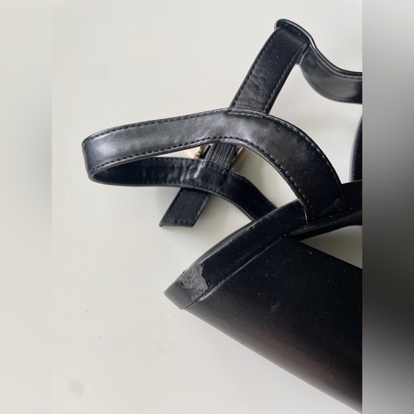 Goth Strappy Caged Toe Platform Chunky Block Heels in Black sz 6.5 by Sheln - Picture 11 of 13